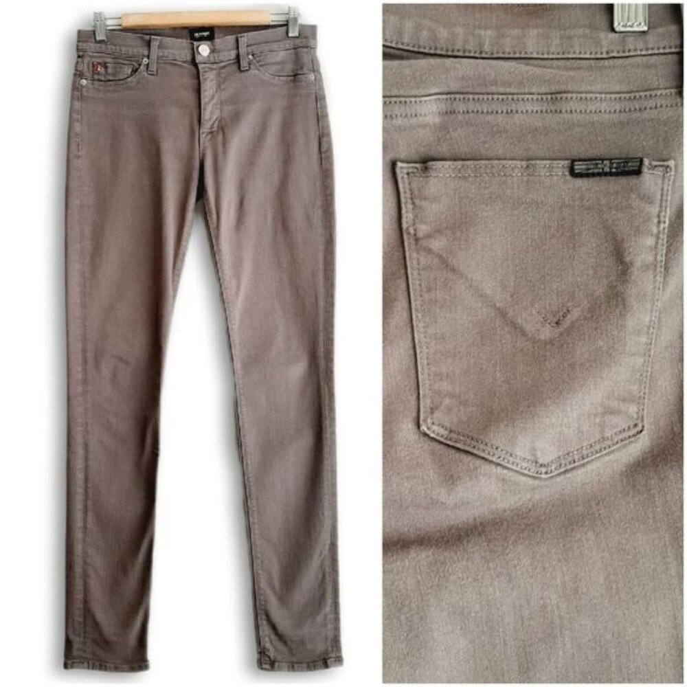 HUDSON | Colette Mid Rise Skinny Jeans Steel Grey Sz 29 Flawed
